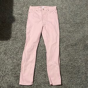 Pink high rise skinny jeans